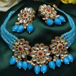 ARADHEMA Women Blue Jewellery Set-picture-26