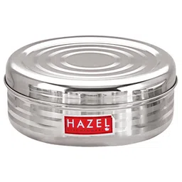 HAZEL Steel Container For Kitchen | Round Stainless Steel Big Container | Steel Storage Containers For Kitchen | Steel Dabba of Capacity 900 ml image 2