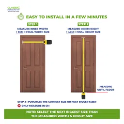 classic mosquito nets Classic Mosquito Net Magnetic Screen Fiberglass Mesh Curtain Patio Door With Full Frame Hook & Loop 200 x B 95 cm - Black image 3