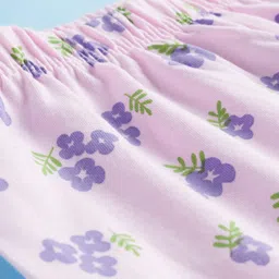 Tango Single Jersey Knit Full Length Lounge Pant with Floral Print - Pink image 3