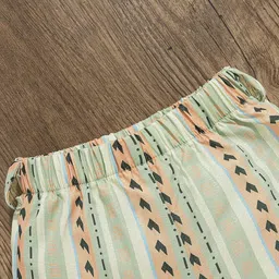 BAESD Girls Printed Square Neck Sleeveless Top With Palazzo image 3