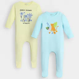 Somersault Boys Pack of 2 Printed Sleepsuit-picture-15