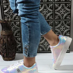 ELLE Women Textured Sneakers image 5