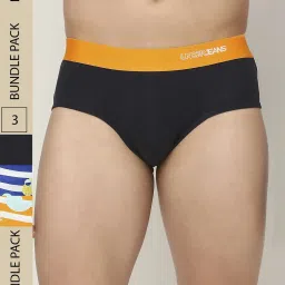 UnderJeans by Spykar Assorted Printed Briefs - Pack of 3 image 1