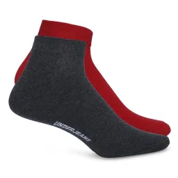 UnderJeans by Spykar Assorted Ankle Length Socks - Pack of 2 image 1
