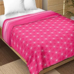 Bella Casa Breeze Collection Pink 150 GSM Double Reversible Dohar image 1