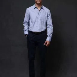 Rare Rabbit Blue Regular Fit Stripes Shirt image 5