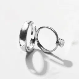 GIVA 92.5 Sterling Silver Heart Couple Ring image 1