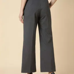 Allen Solly Grey Mid Rise Formal Trousers image 2