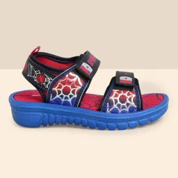 Kidsville Spiderman Printed Navy & Red Floater Sandals image 1