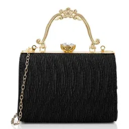 LAVIE Signature Black Glisten Shimmer Small Framed Clutch image 2