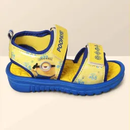 Kidsville Minions Printed Yellow & Blue Floater Sandals image 1