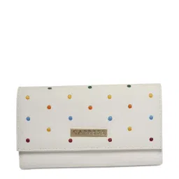 Caprese Popsicle Cream Textured Tri-Fold Wallet for Women image 1