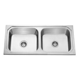 Jayna Signature Collection Apollo 39.5x18.5 inch Matt Finish Stainless Steel Double Bowl Kitchen Sink, DBF 01 (DX)-picture-40