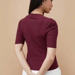 Code By Lifestyle Wine Regular Fit Top image 2