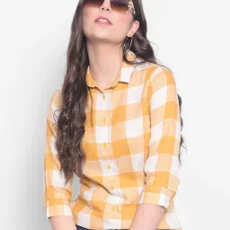 Crimsoune Club Yellow & White Checks Shirt image 1