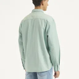 Levi's Light Blue Cotton Regular Fit Shirt image 2
