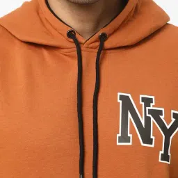 R&B Tan Regular Fit Printed Hoodie image 4