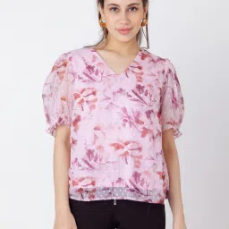 Zink London Pink Printed Top image 1