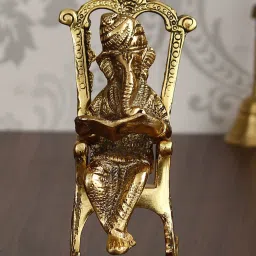 eCraftIndia Assorted Gold Rakhi with Lord Ganesha Idol image 2