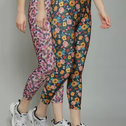 N-Gal Multicolor Printed Tights - Pack of 2 image 1