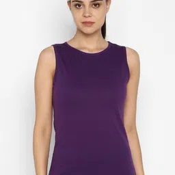 appulse Women Purple Solid Round Neck T-shirt-picture-13