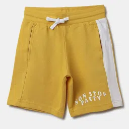 United Colors of Benetton Kids Yellow Cotton Printed Shorts image 1