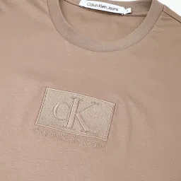 Calvin Klein Jeans Taupe Gray Regular Fit T-Shirt image 2