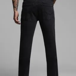 Jack & Jones Black Denim Cotton Boot-Cut Denim Jeans image 2