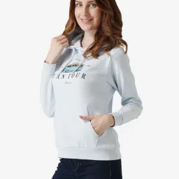 Mode by Red Tape Blue Printed Hoodie-image-70