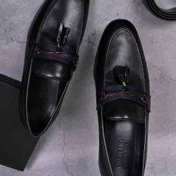 Cobblerz Men's Black Formal Mocassins image 1