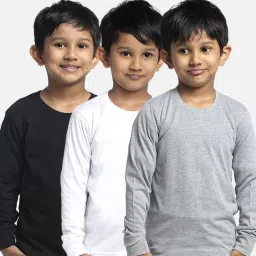 Friskers Kids Multicolor Cotton Full Sleeves T-Shirt (Pack of 3) image 1