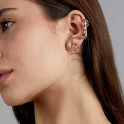 Sohi Women's Snake Cuff Earring  Metallic Gold image 2