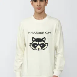 Forever 21 Off White Regular Fit Printed Sweatshirt-image-49