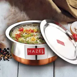 HAZEL Steel Copper Bottom Tope, Stainless Steel Tope Patila, Capacity 7600 ml-image-2