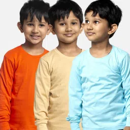 Friskers Kids Multicolor Cotton Full Sleeves T-Shirt (Pack of 3) image 1