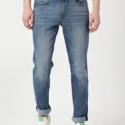 Lee Light Blue Cotton Slim Fit Jeans-image-3