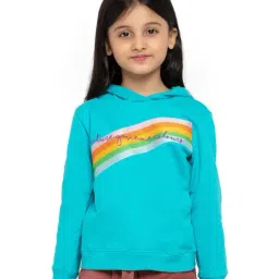 Under Fourteen Only Kids Cyan Blue Printed Full Sleeves Sweatshirt-picture-38