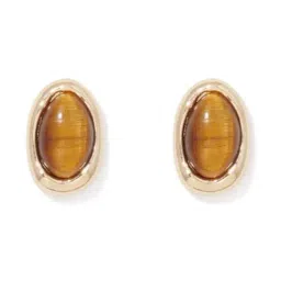 Forever New Gold Parisa Organic Stone Stud Earring-image-35