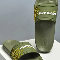 Woodland Men's Olive Slides image 1