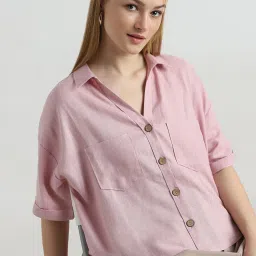Only Light Pink Regular Fit Shirt image 1
