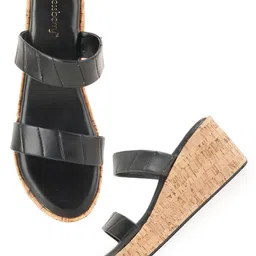 DressBerry Women Solid Round Toe Buckles Mules image 5