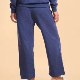Enamor Blue Melange Plain Lounge Pants image 2