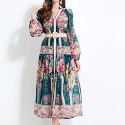 JC Collection Women Floral Printed Maxi Dress image 3