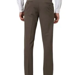 Van Heusen Brown Slim fit Textured Trousers image 2