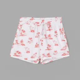 Fame Forever by Lifestyle Kids White & Pink Cotton Printed Shorts-picture-39