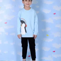 The Mom Store Girls Blue Printed Sweatshirt - Pack Of 3-picture-38