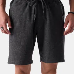 The Souled Store Dark Grey Regular Fit Shorts image 1