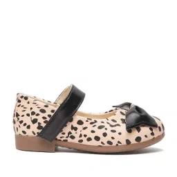 Tiny Bugs Kids Black & Peach Mary Jane Shoes image 1