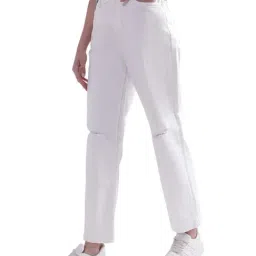 Gant White Cotton Mid Rise Flared Jeans image 3
